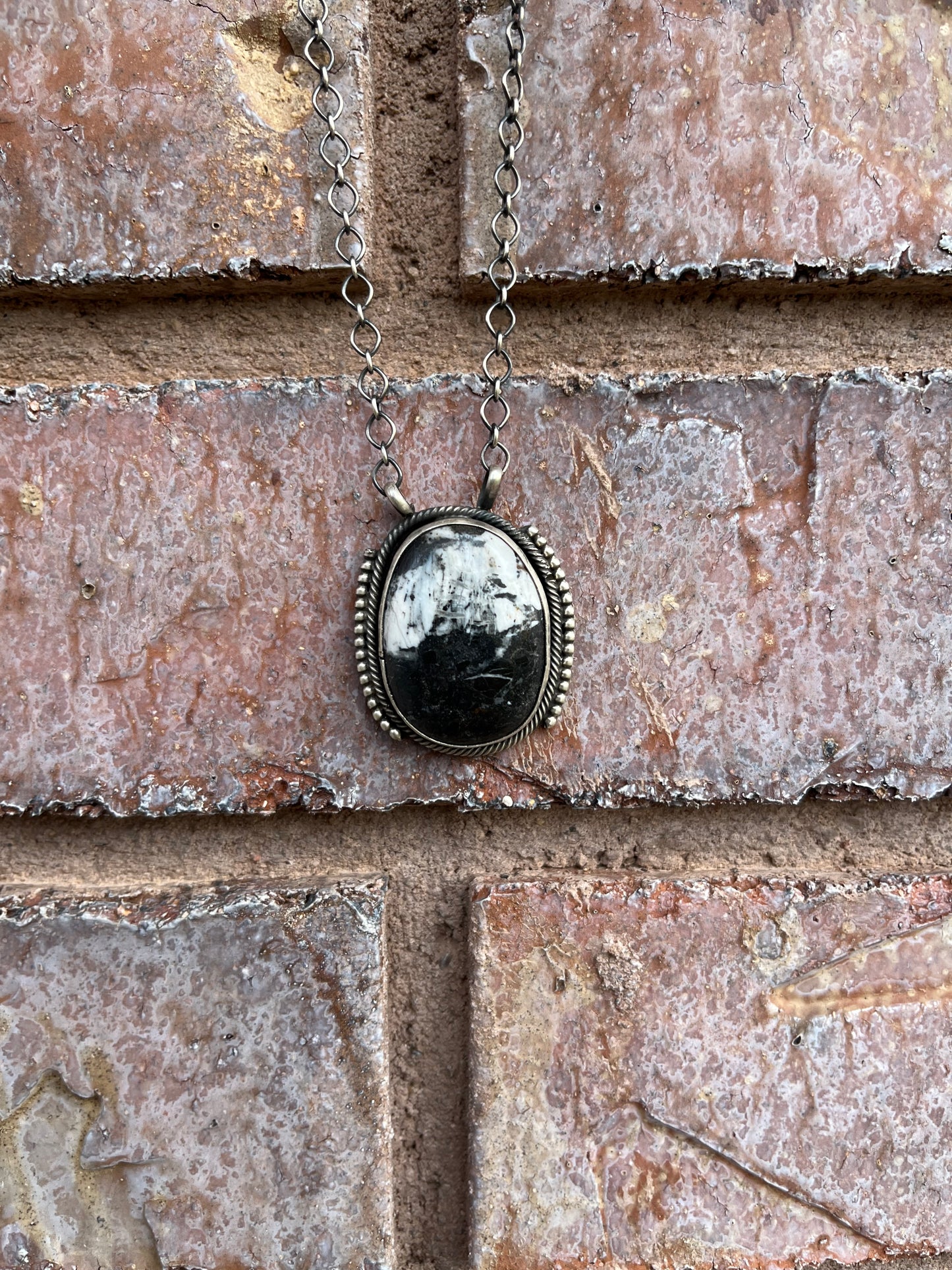 Big White Buffalo Chain Necklace