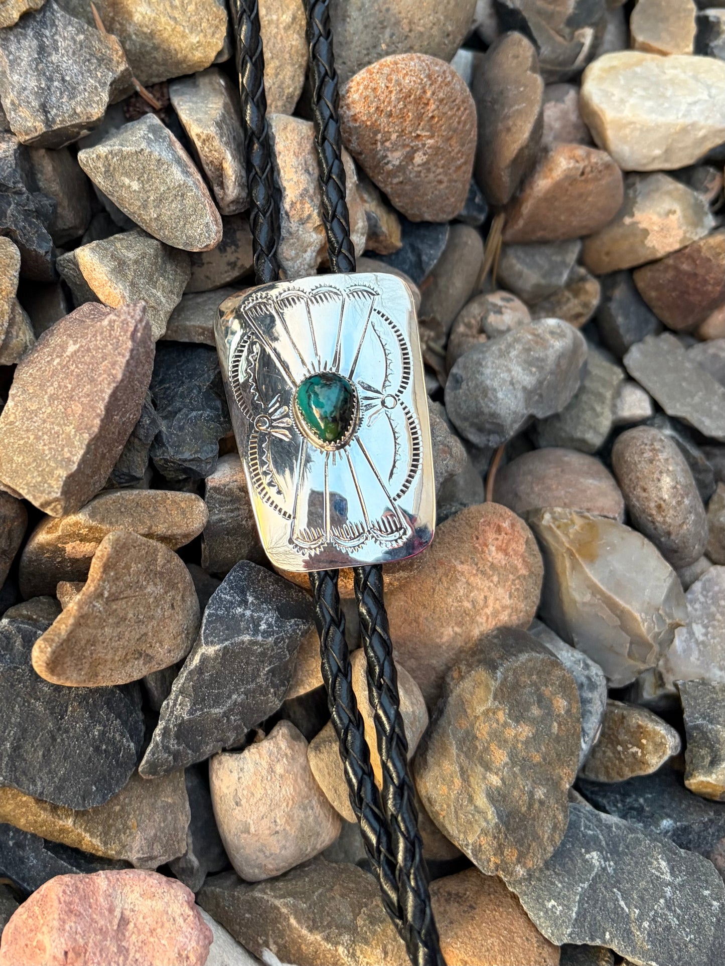Turquoise Bolo Tie Necklace
