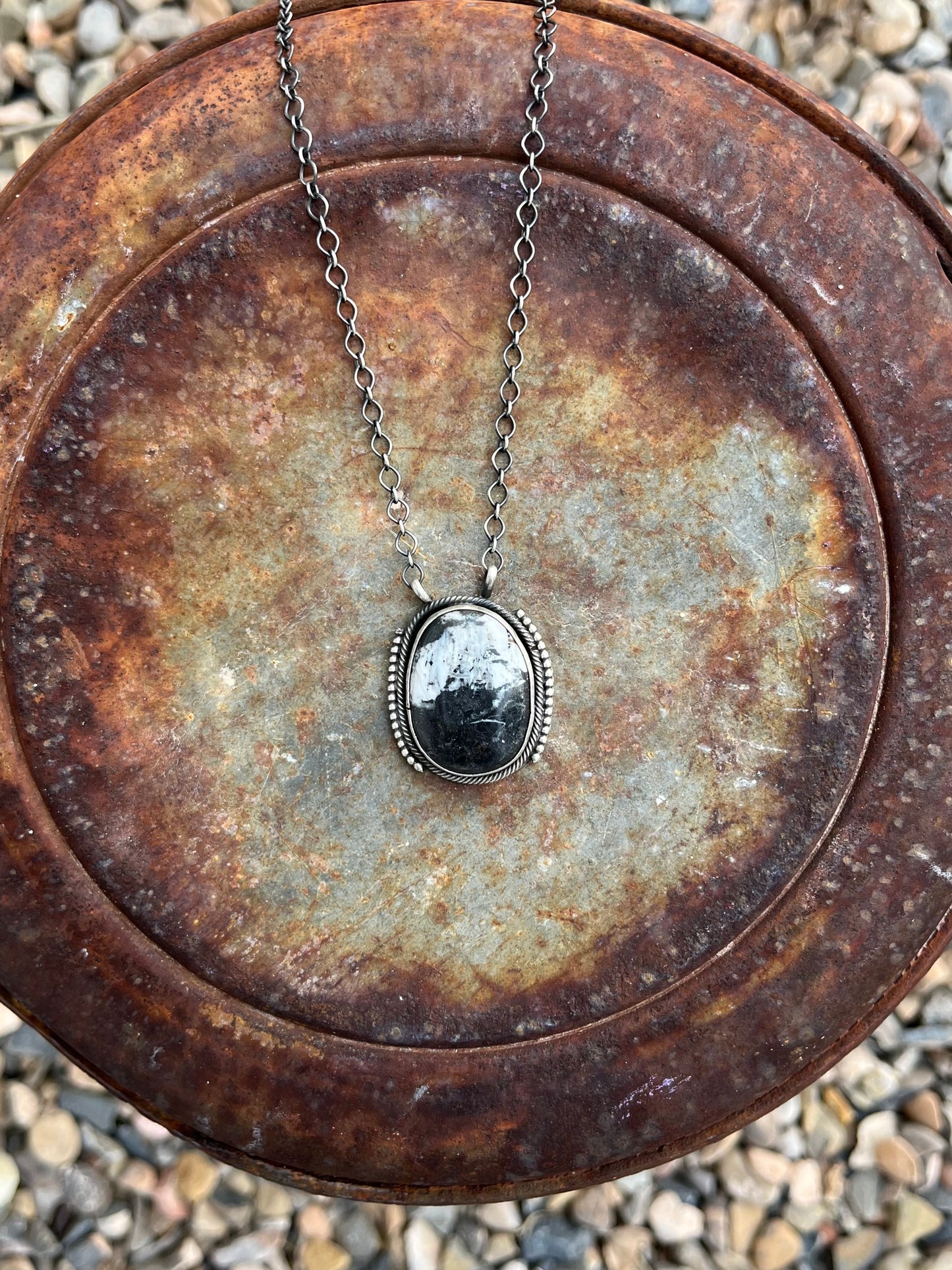 Big White Buffalo Chain Necklace