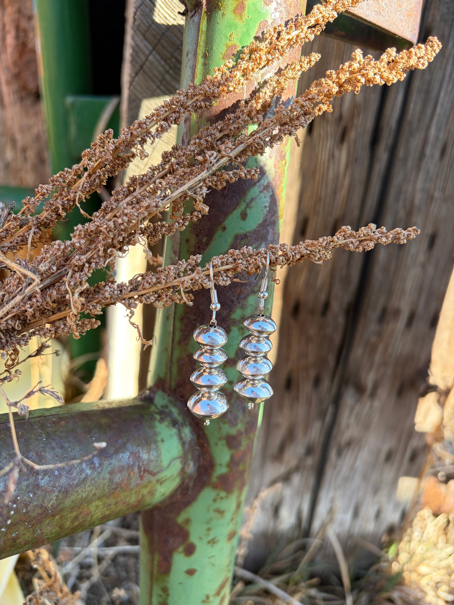 Handmade Navajo Pearl Drop Earrings