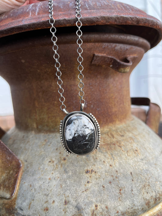 Big White Buffalo Chain Necklace