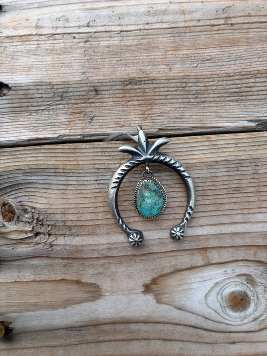 Naja Pendant with Dangling Turquoise Stone