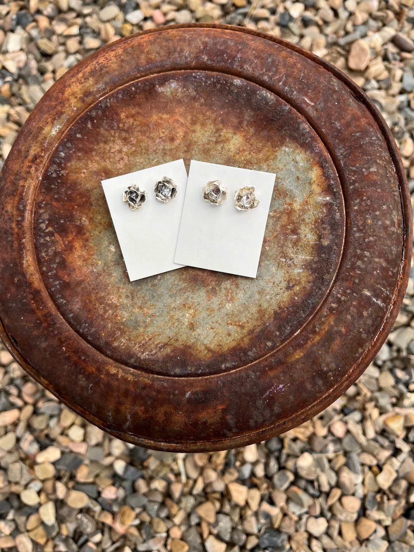 Leafy Rose Studs