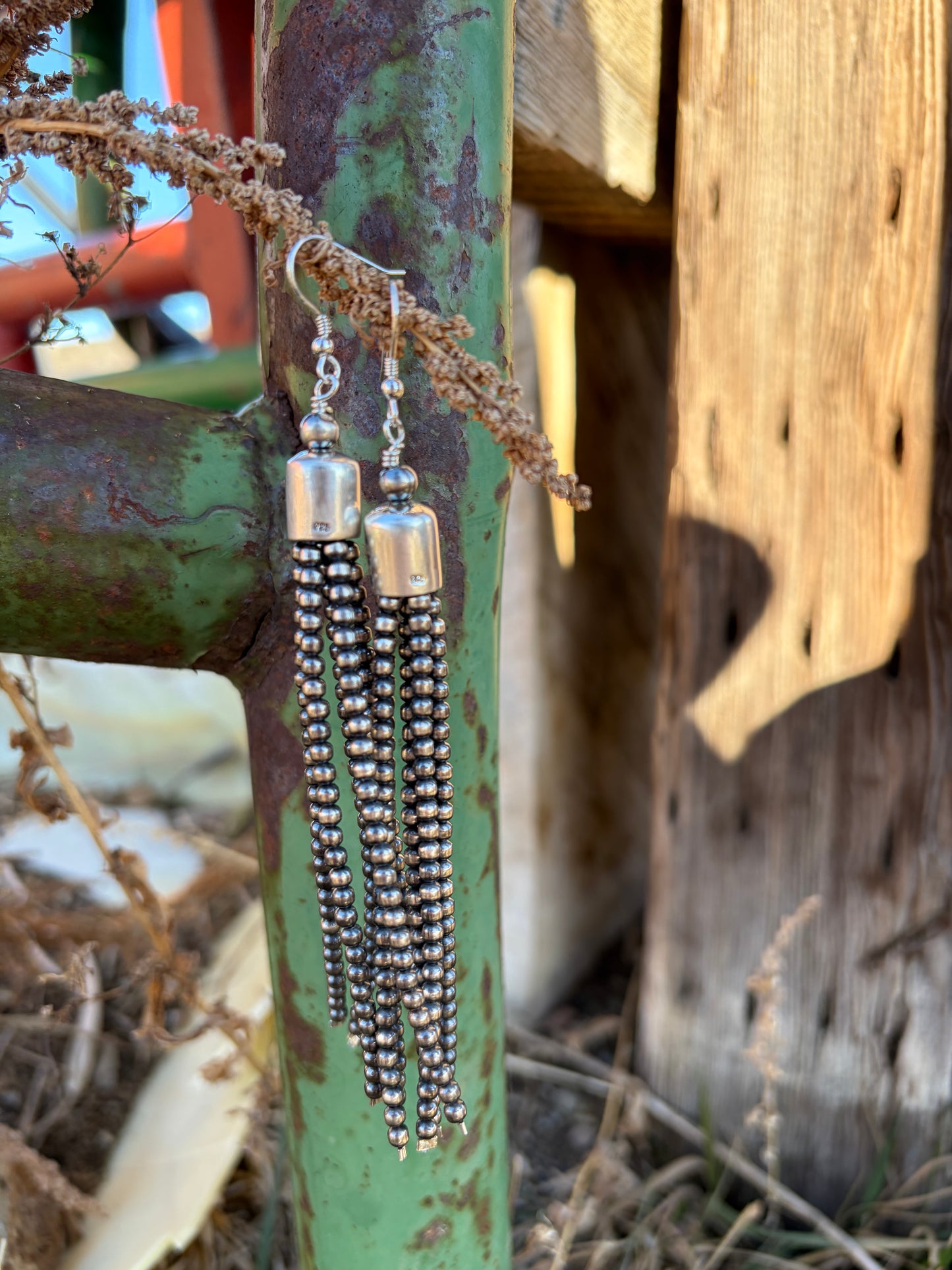 3mm Pearl Tassel Earrings - Long