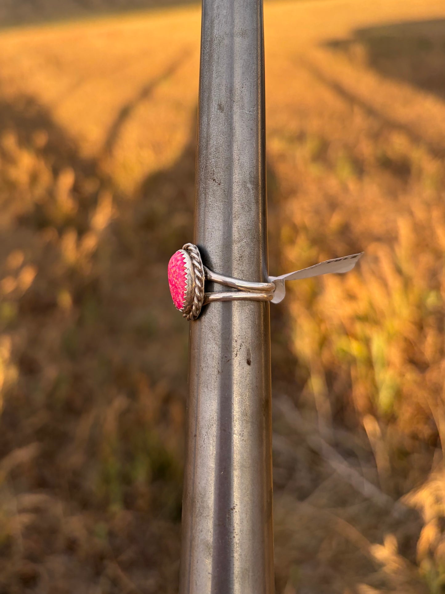 Hot Pink Opal Ring