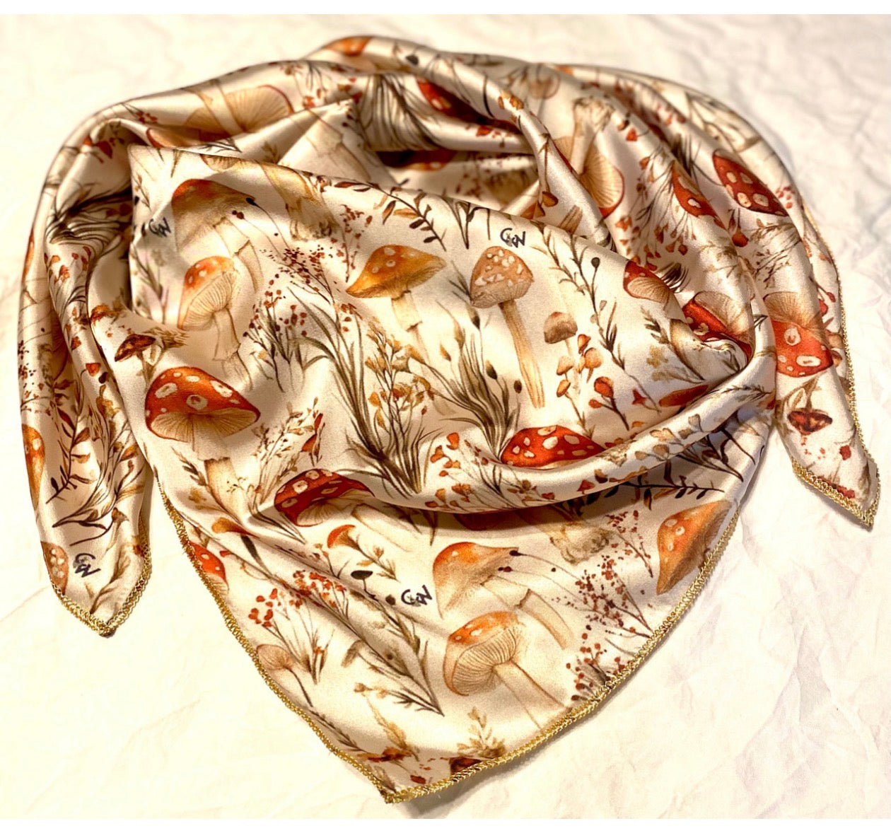Mushroom & Flowers Wild Rag