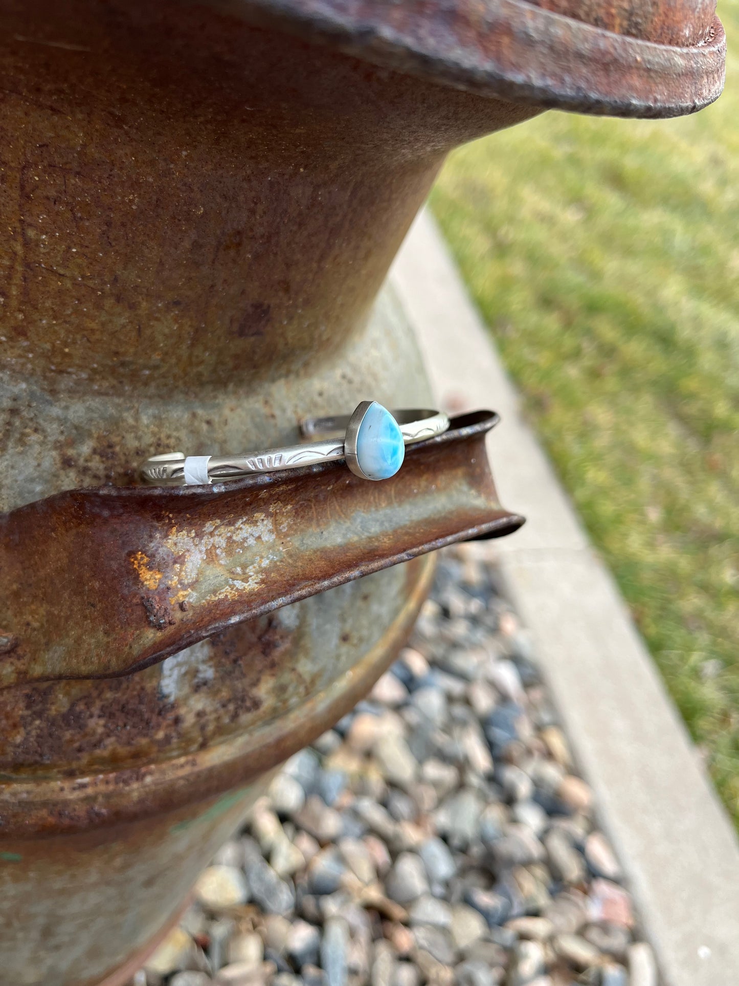 White Water Stamped Cuff