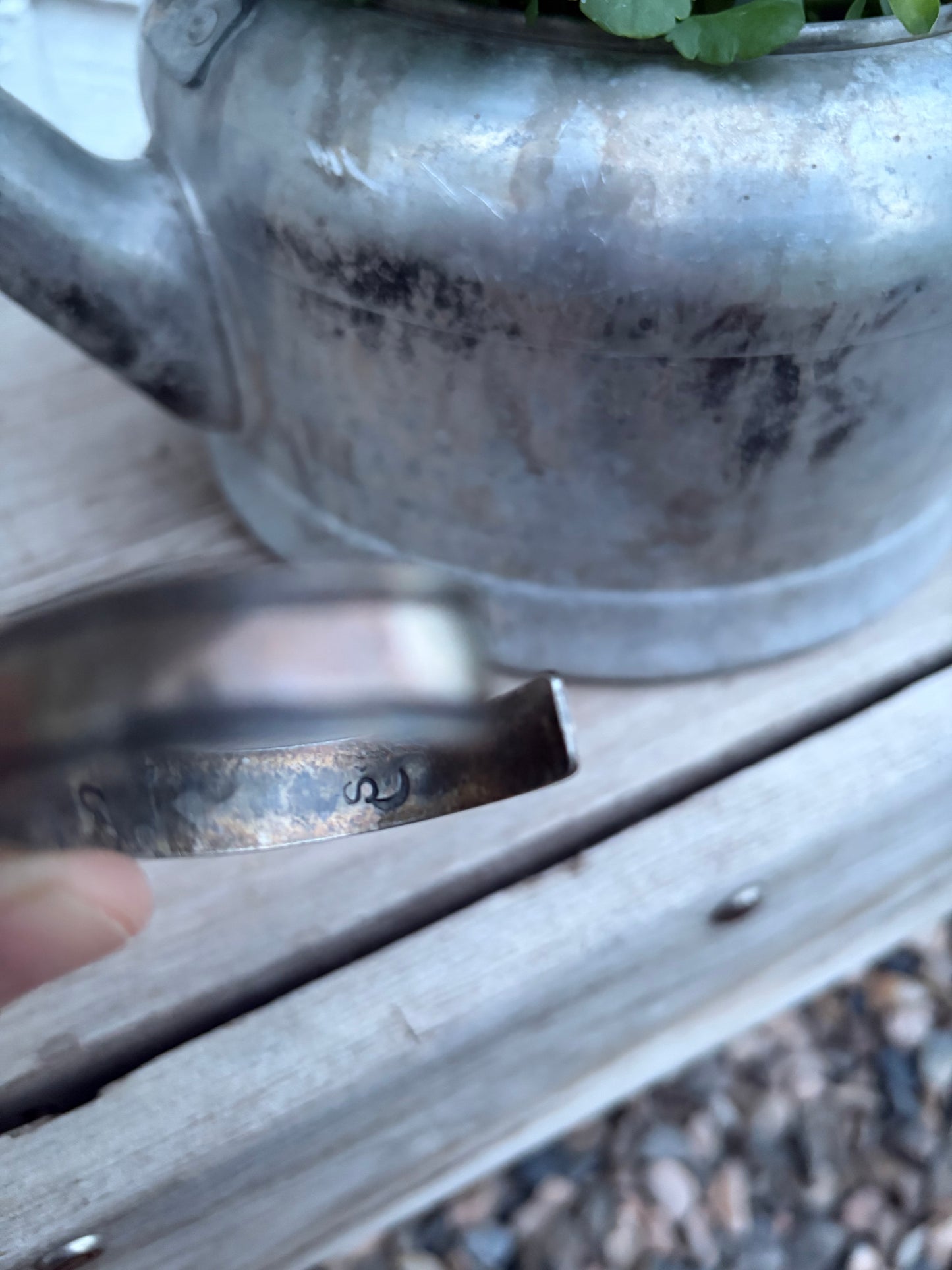 Vintage Chip Inlay Cuff