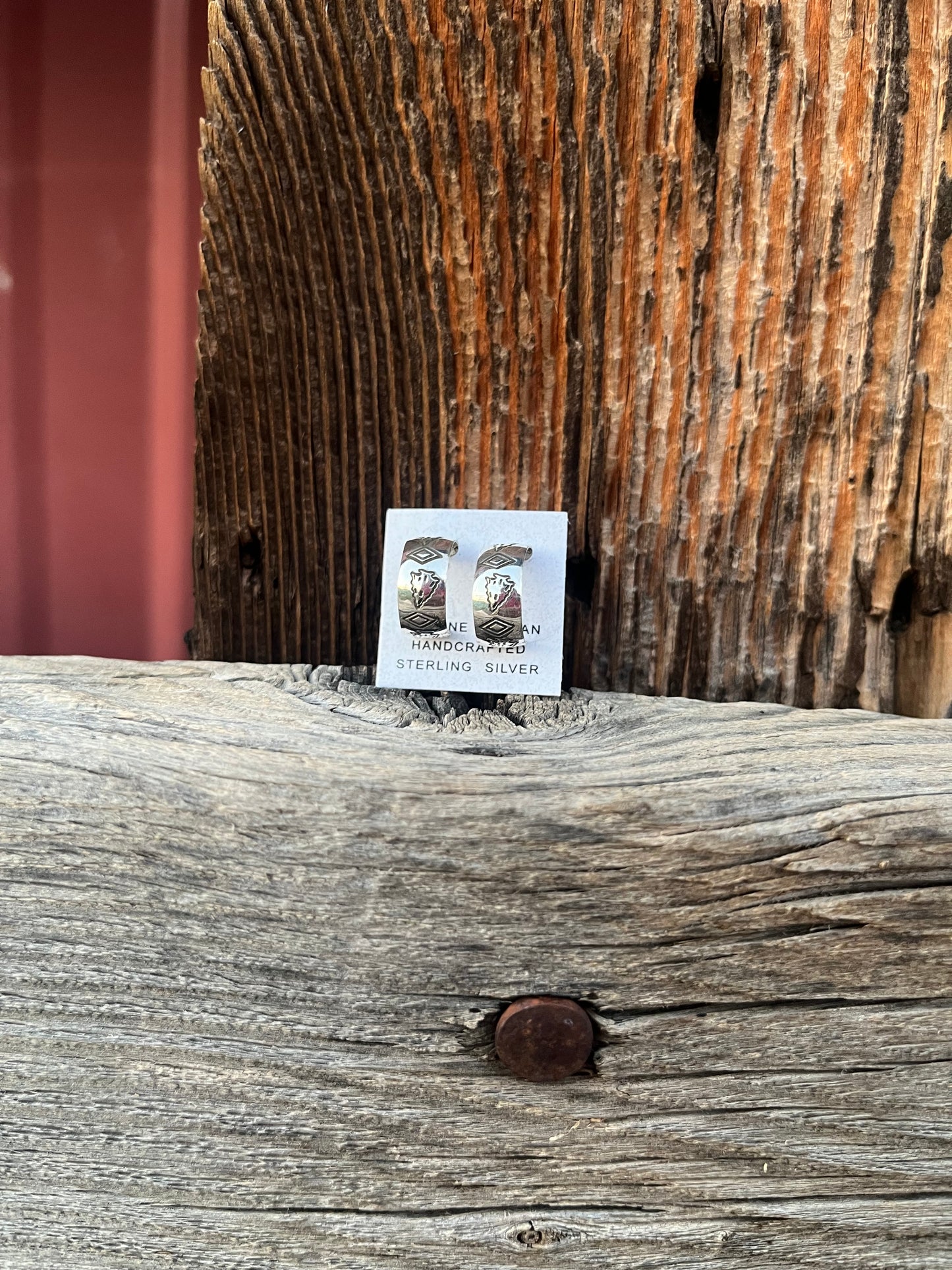 Arrowhead Stamped Hoop Earrings