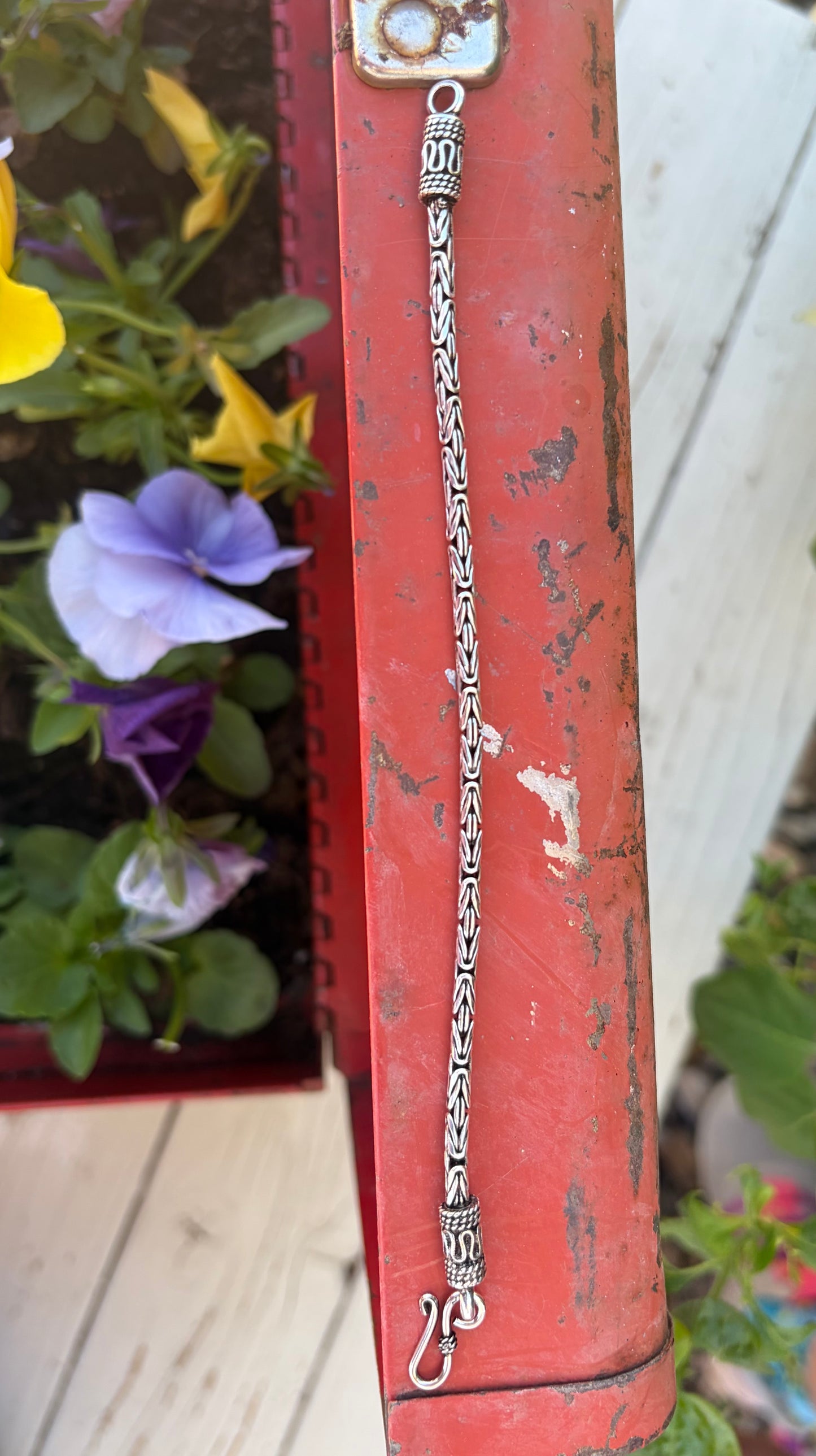 Sterling Silver Byzantine Bracelet