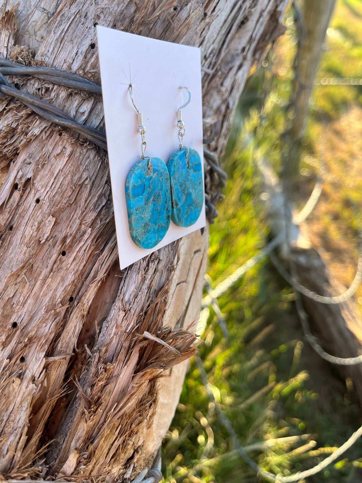 Turquoise Slab Earrings