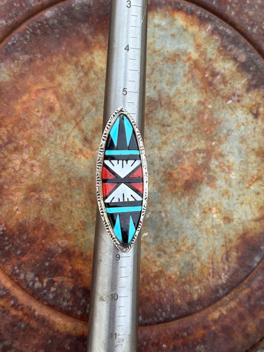 Zuni-Made Multi Stone Ring