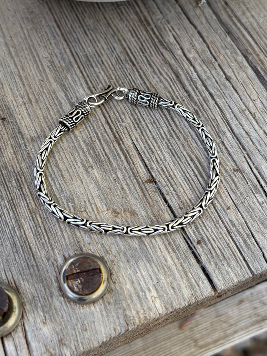 Sterling Silver Byzantine Bracelet
