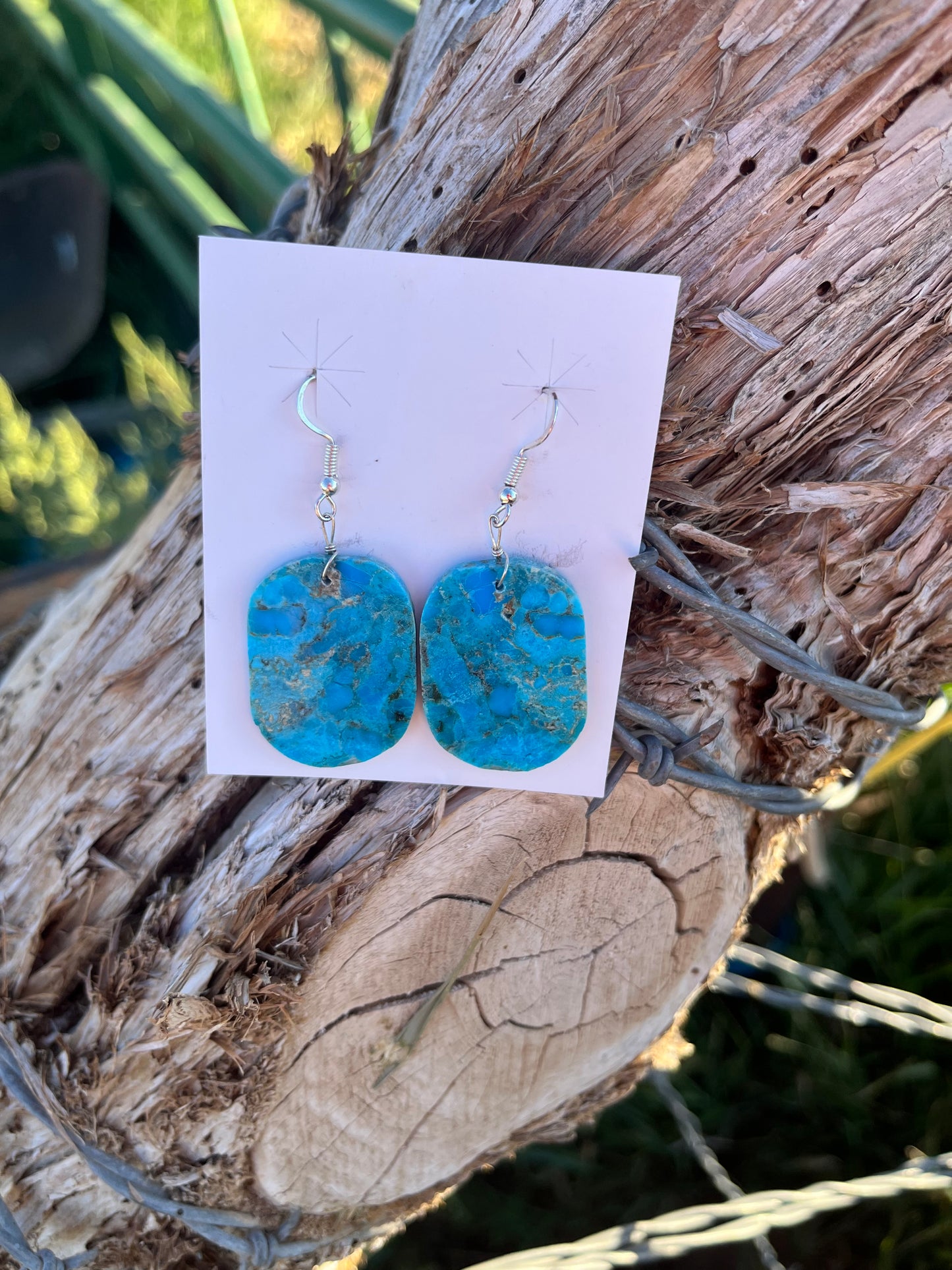 Turquoise Slab Earrings