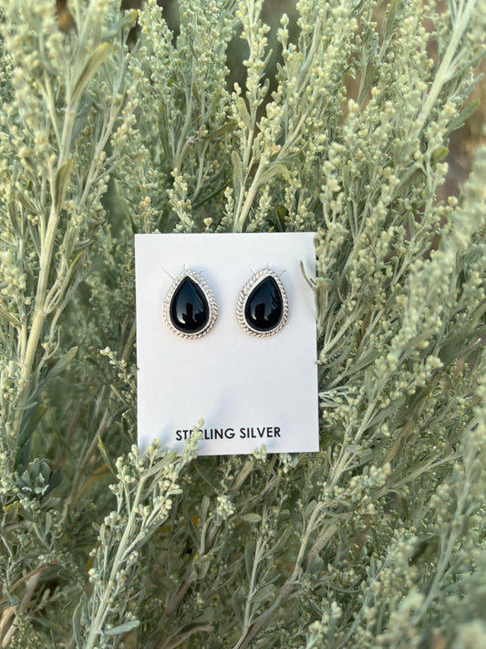 Onyx Teardrop Earrings