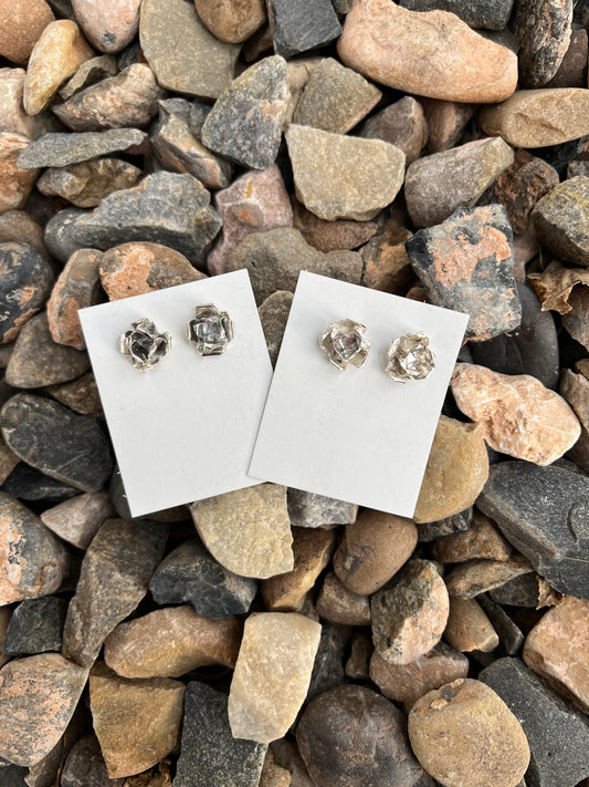 Leafy Rose Studs