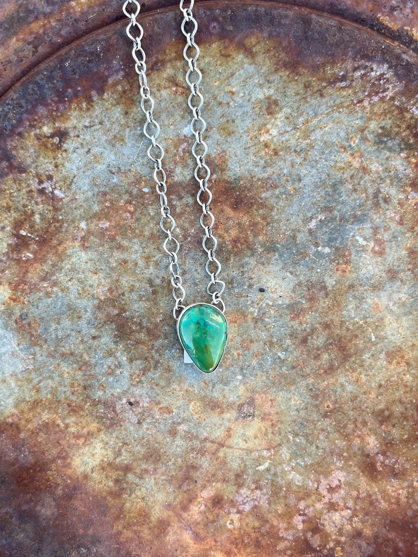 Green Turquoise Chain Necklace