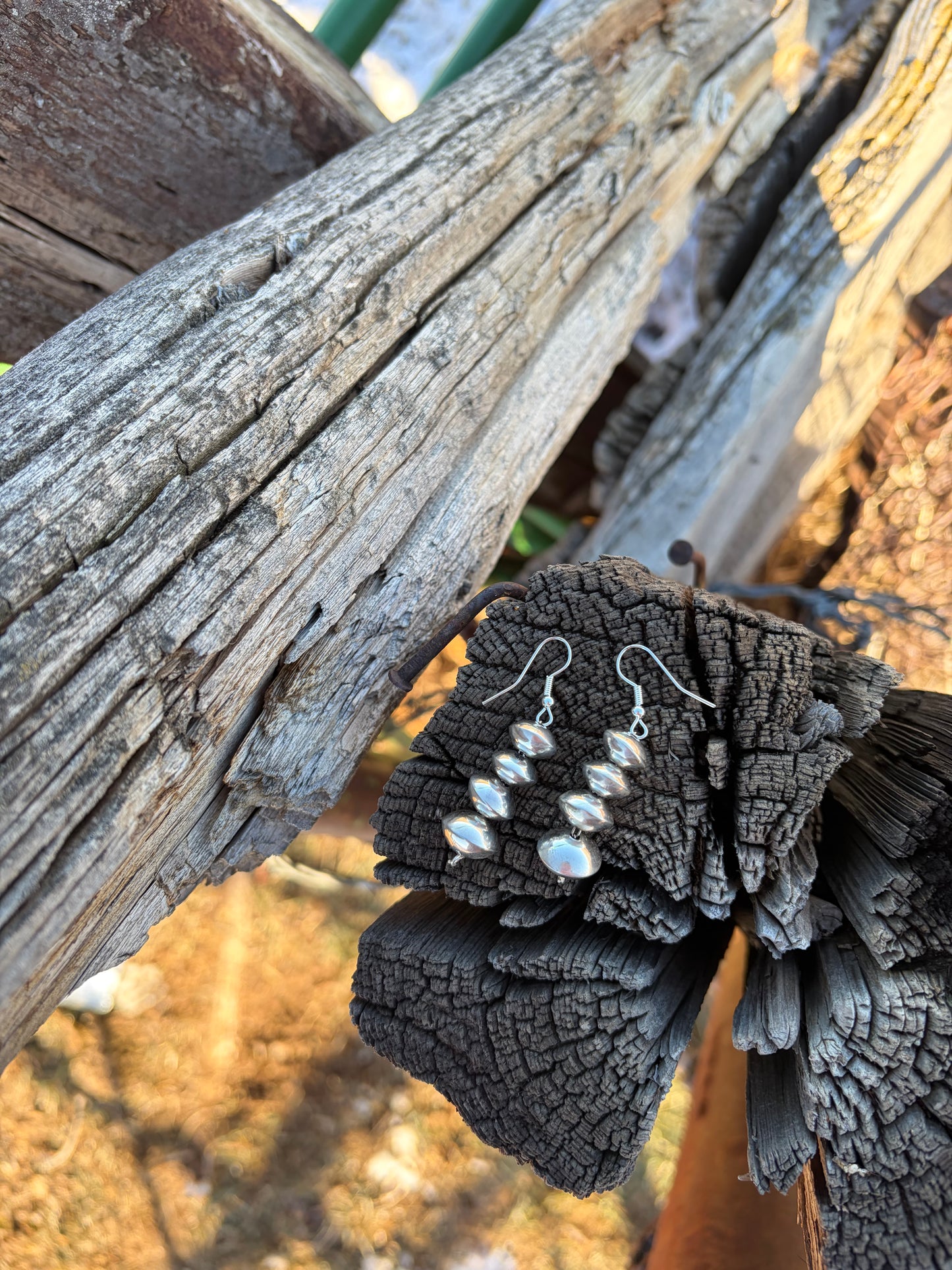 Handmade Navajo Pearl Drop Earrings