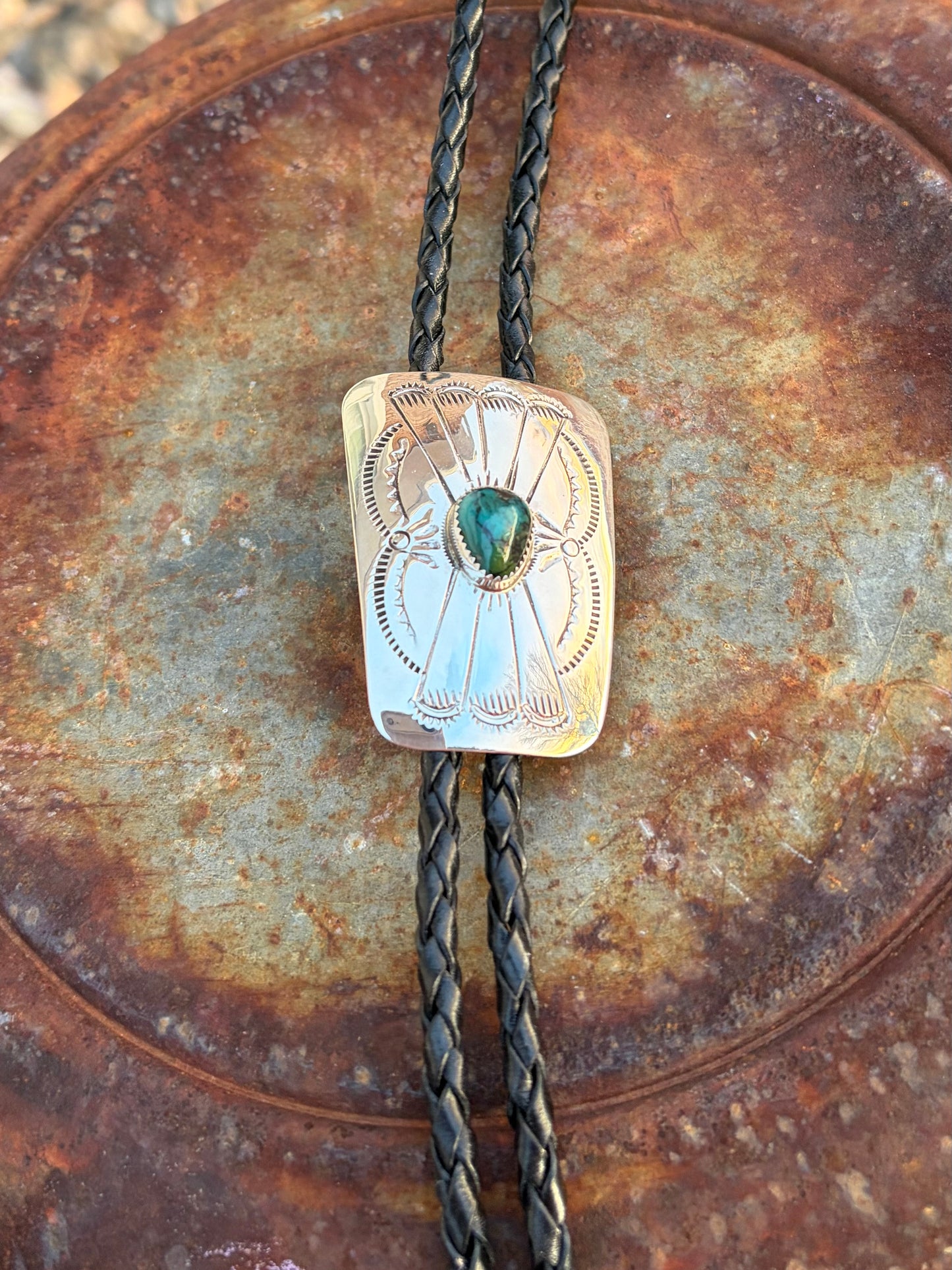 Turquoise Bolo Tie Necklace