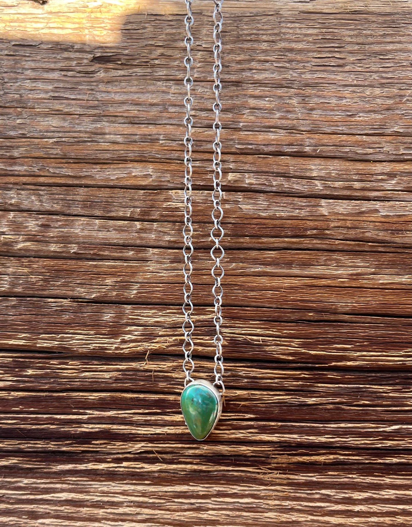 Green Turquoise Chain Necklace