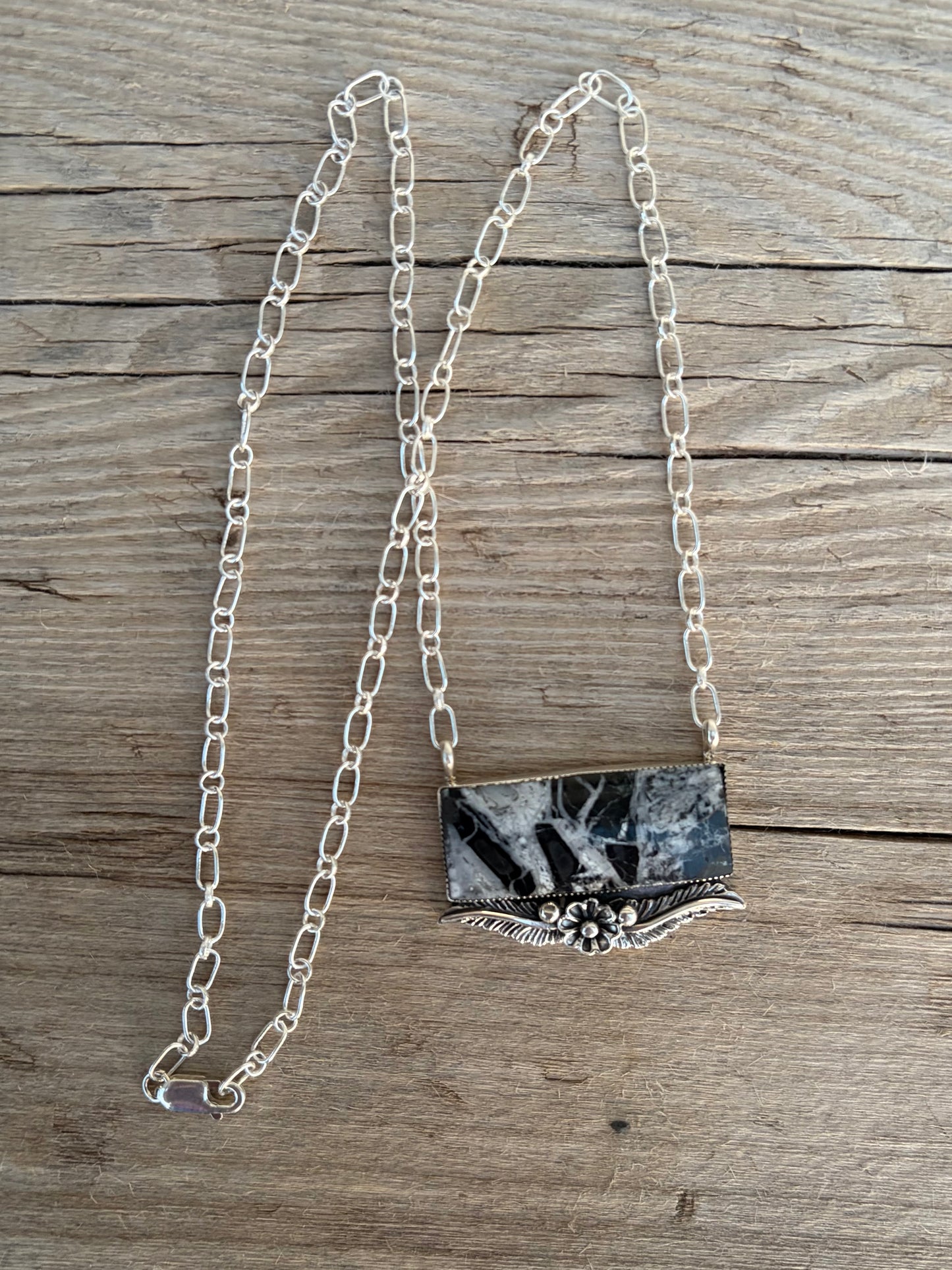 White Buffalo Bar Necklace
