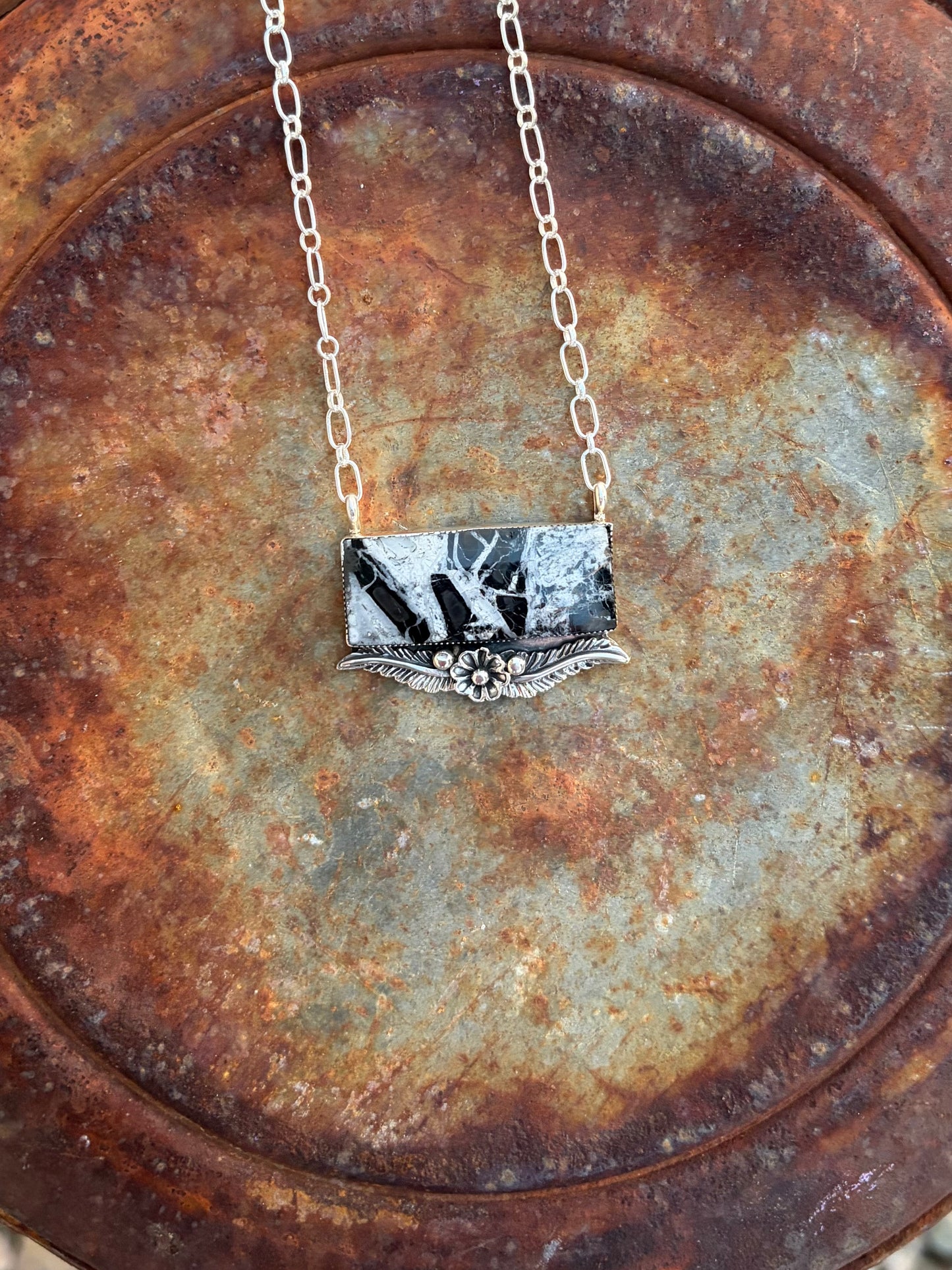 White Buffalo Bar Necklace