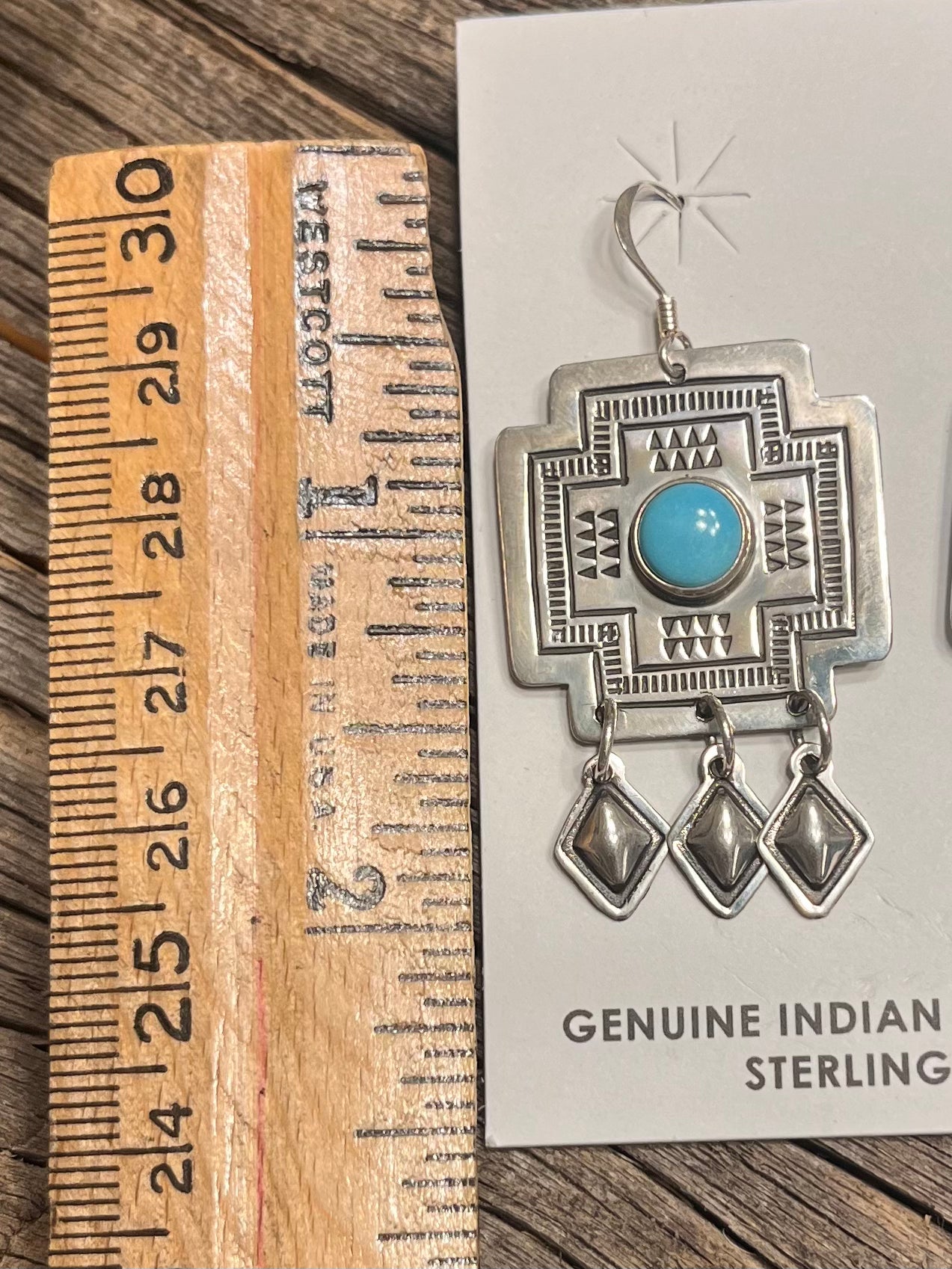 Sterling and Turquoise Dangle Earrings