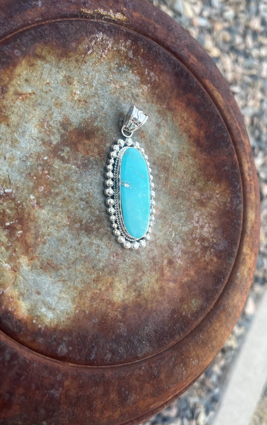 Wyoming Sky Big Oval Pendant