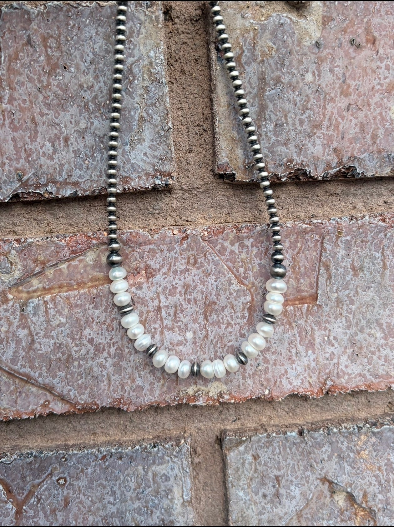 Freshwater and Sterling Silver Pearl Necklace