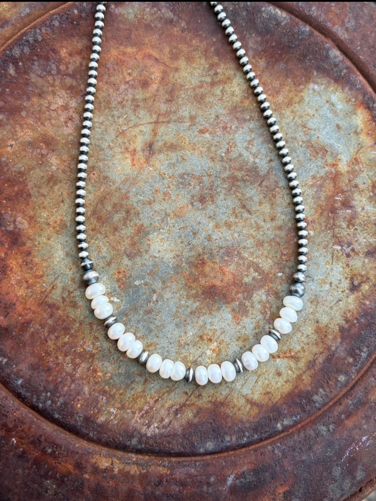 Freshwater and Sterling Silver Pearl Necklace
