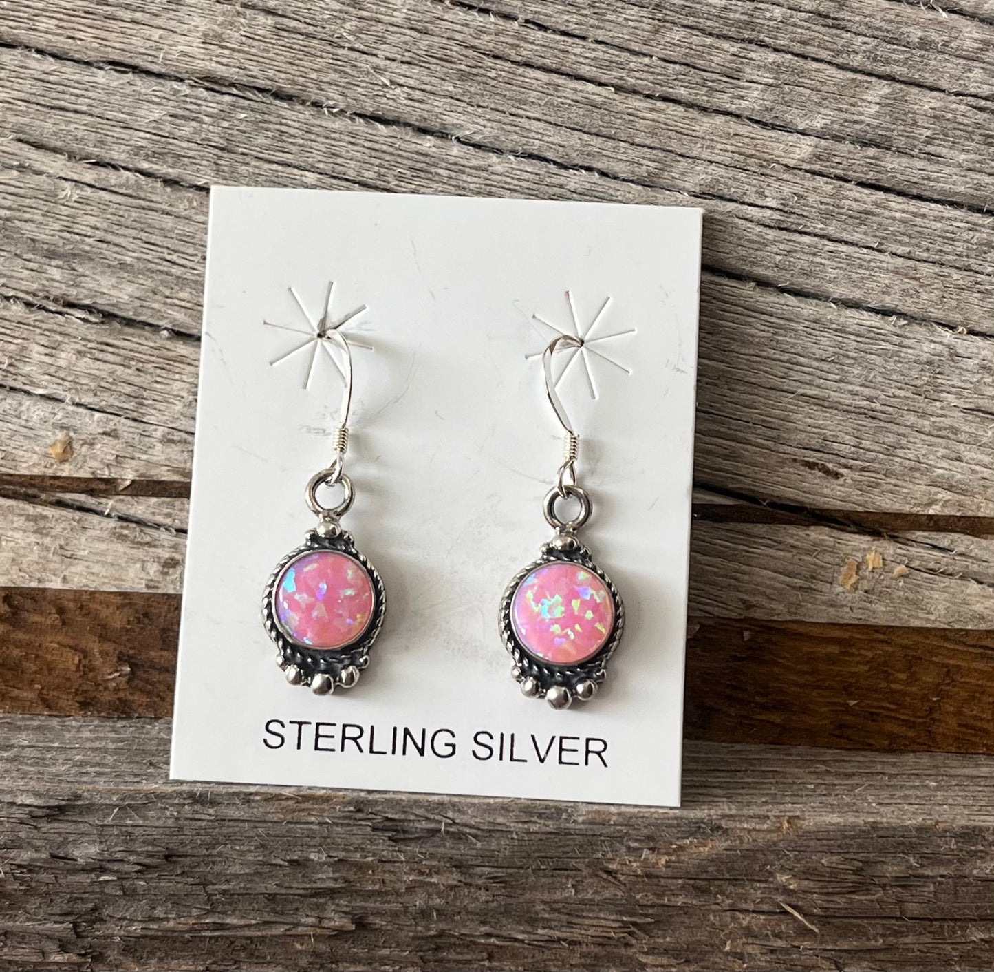 Pink Opal Earrings