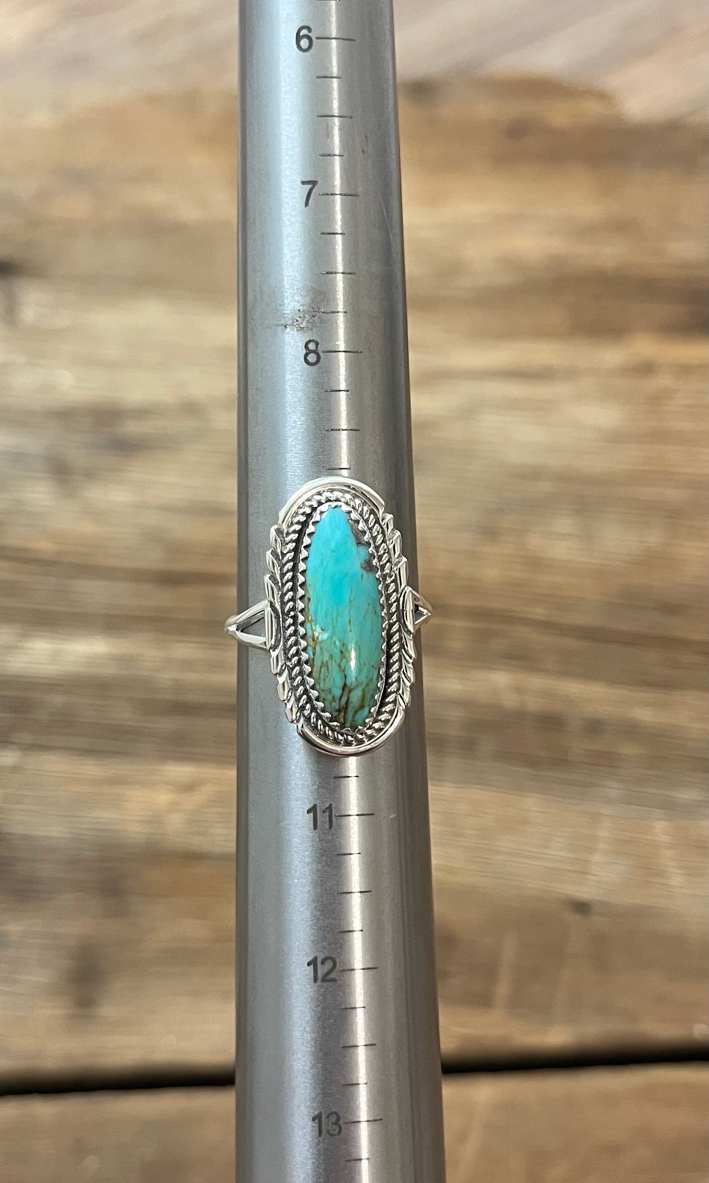 Long Oval Turquoise Ring