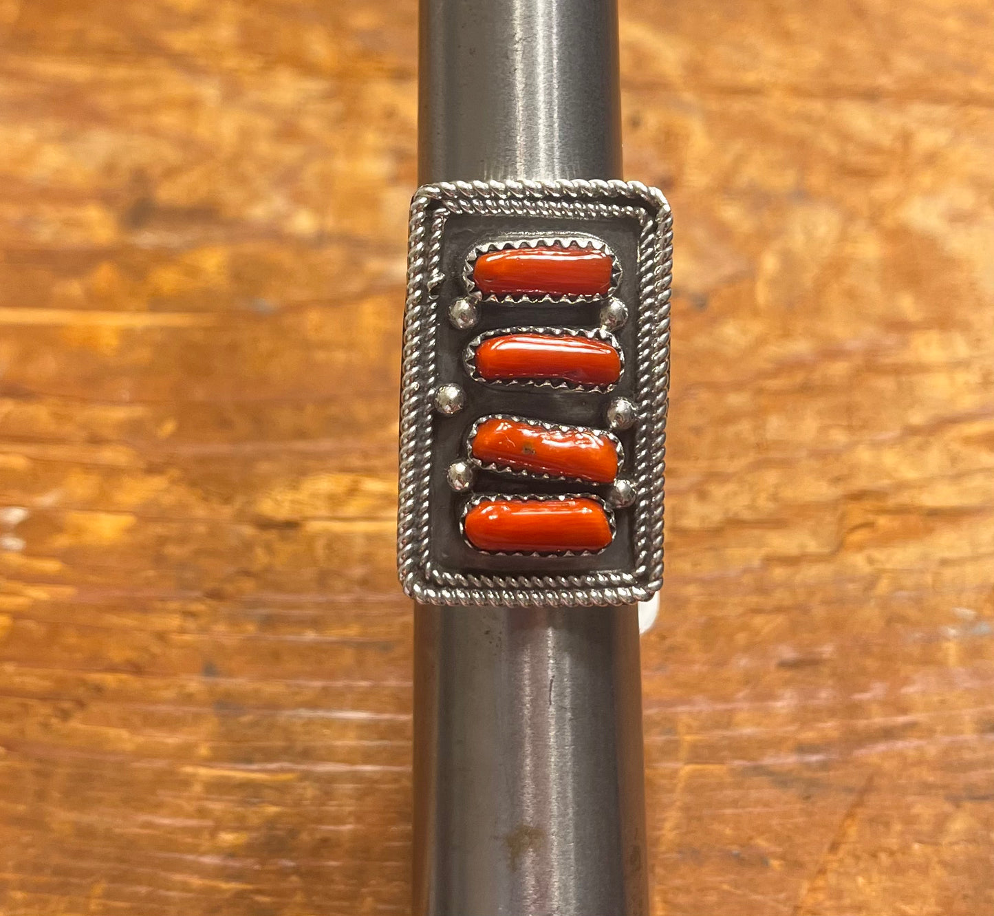 4 Stone Coral Ring