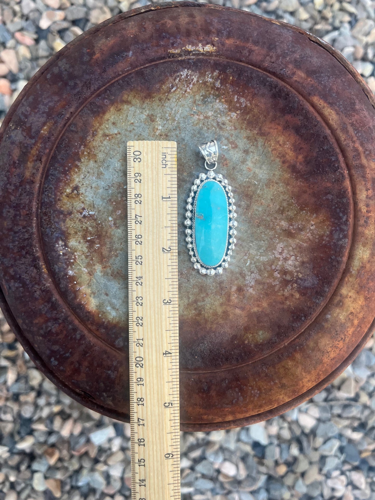 Wyoming Sky Big Oval Pendant