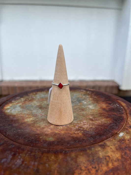 Fire Red Opal Ring