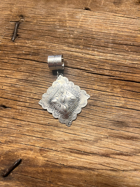 Big Bale Stamped Concho Pendant