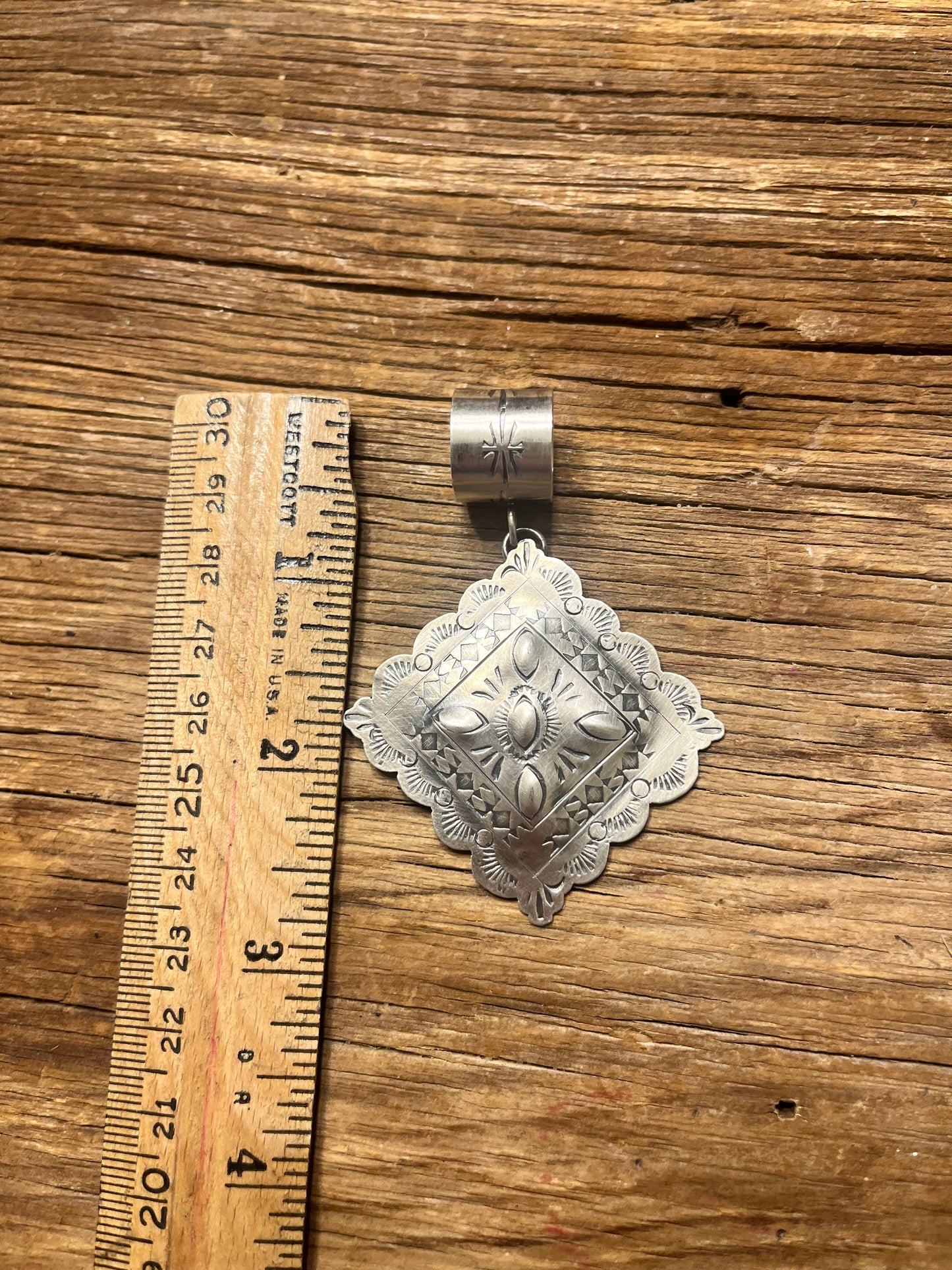 Big Bale Stamped Concho Pendant