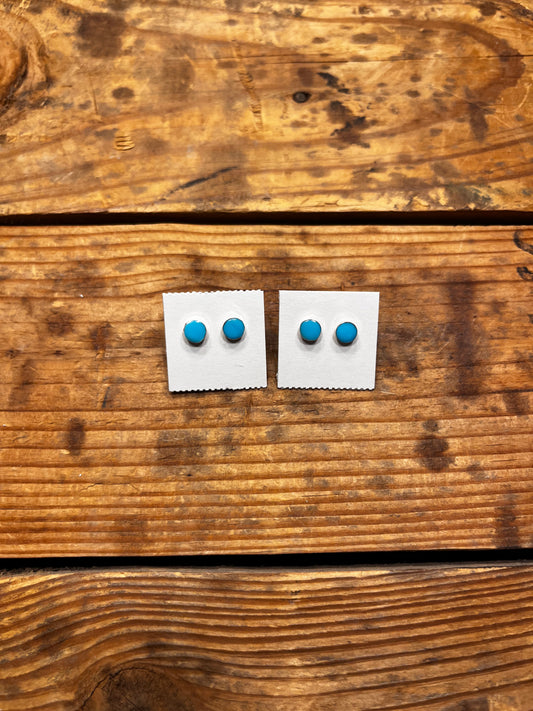 Simple Turquoise Stud Earrings