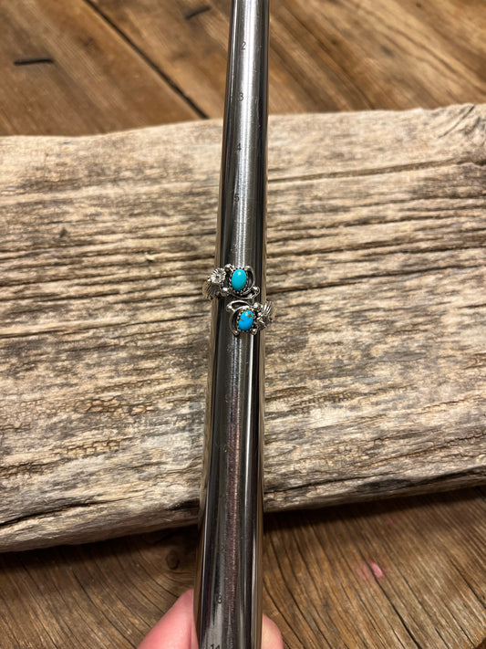 Turquoise Flower Wrap Around Ring