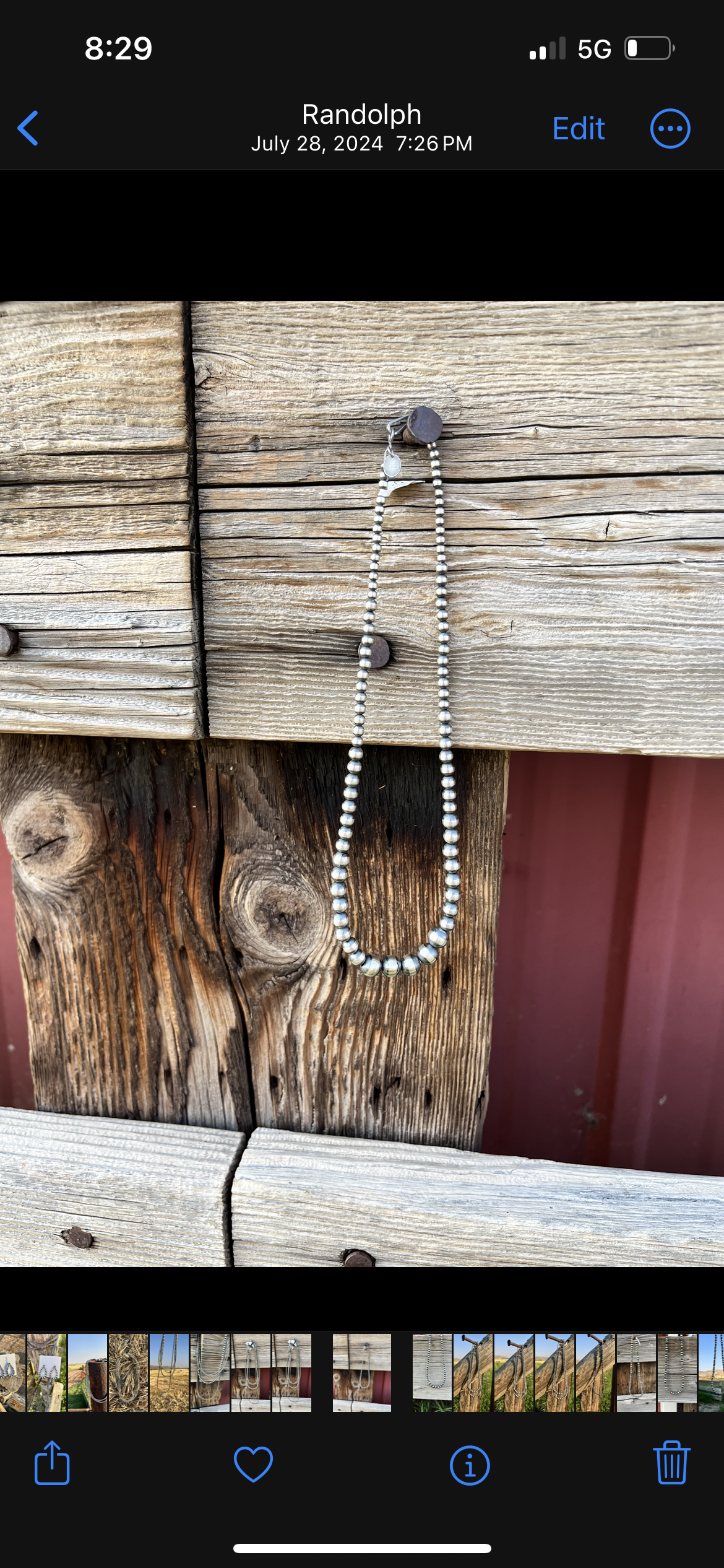 Graduated Navajo Pearl Necklace