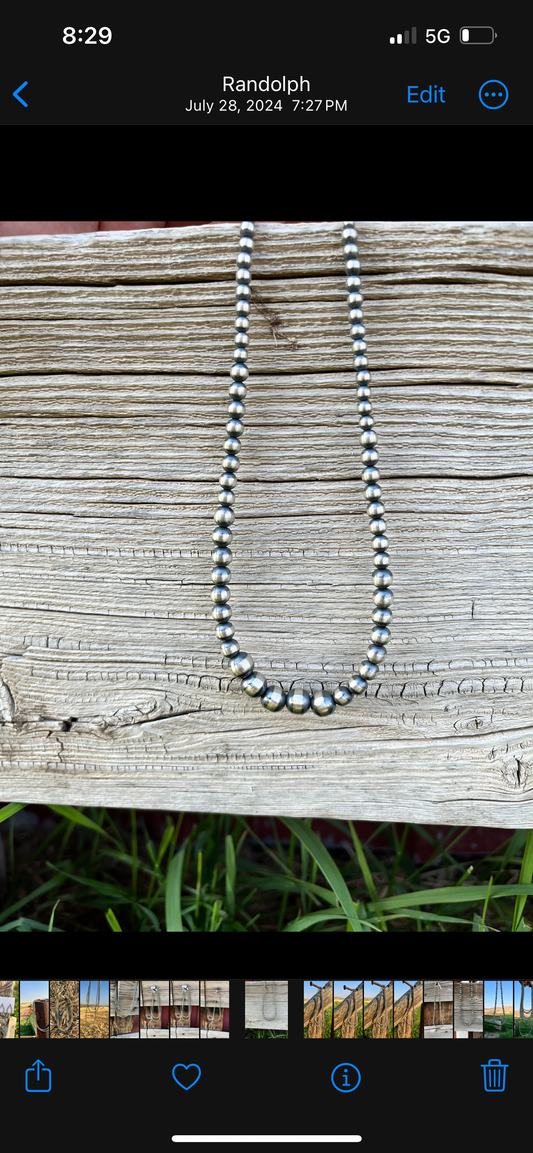 Graduated Navajo Pearl Necklace