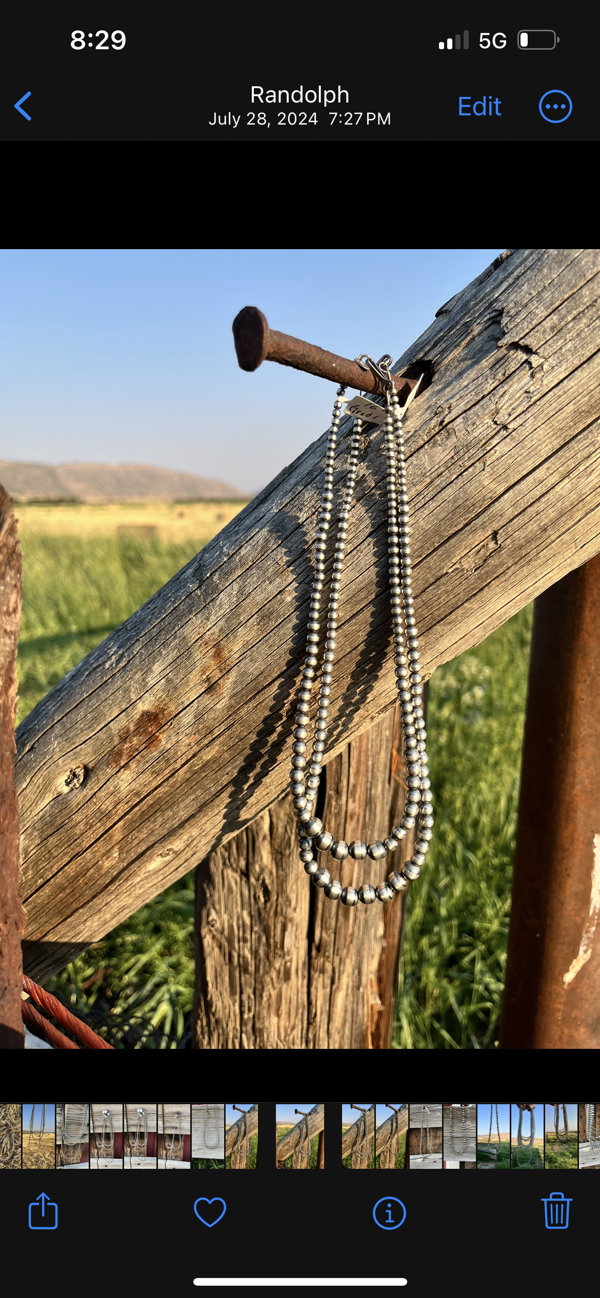 Graduated Navajo Pearl Necklace