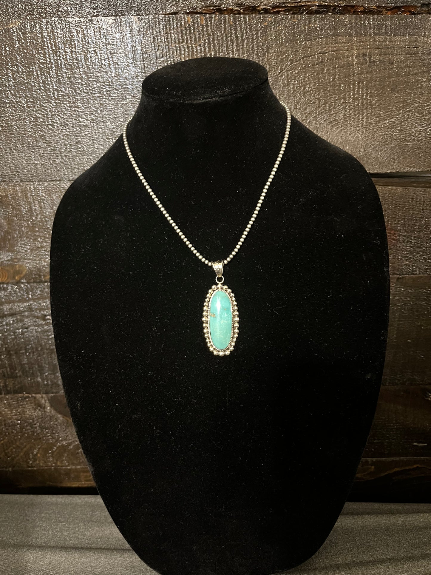 Wyoming Sky Big Oval Pendant