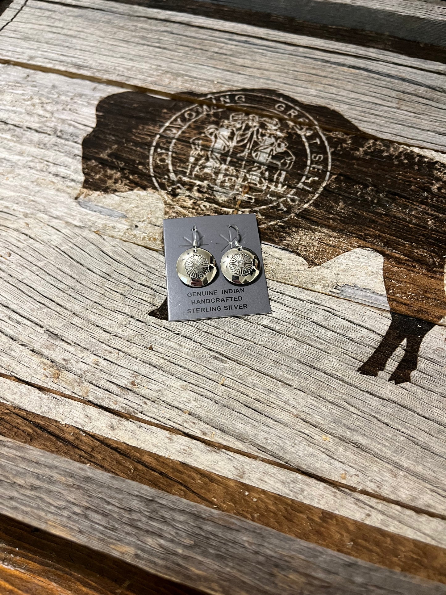 Circle Stamped Earrings