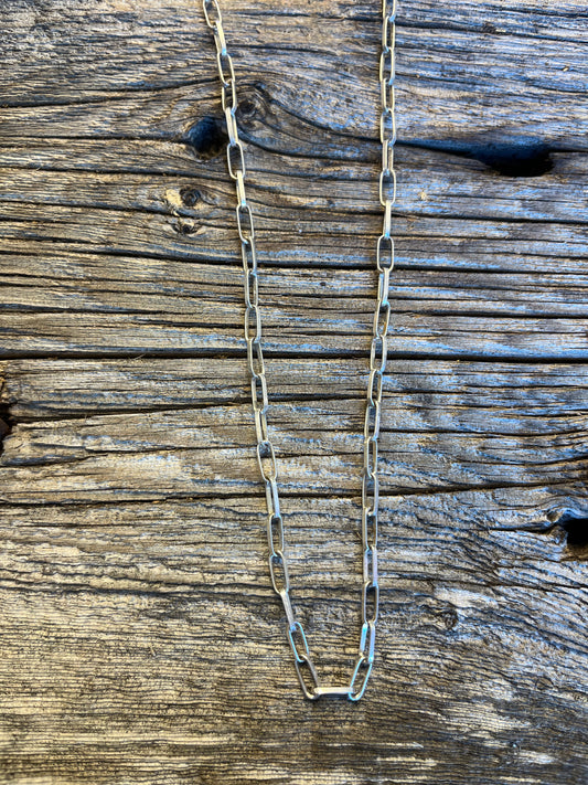 Handmade Sterling Paperclip Chain Necklace