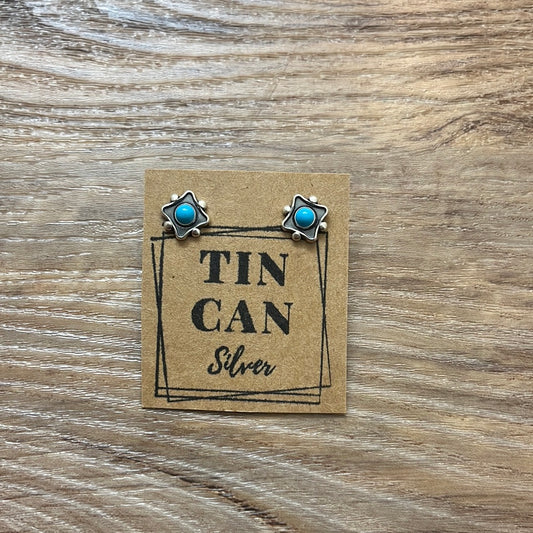 Turquoise Square Studs